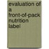 Evaluation of a front-of-pack nutrition label