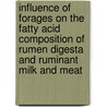 Influence of forages on the fatty acid composition of rumen digesta and ruminant milk and meat by M. Lourenco