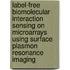 label-free biomolecular interaction sensing on microarrays using surface plasmon resonance imaging