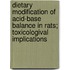 Dietary modification of acid-base balance in rats; toxicologival implications