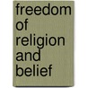 Freedom of religion and belief by K. Blei