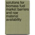 Solutions for biomass fuel market barriers and raw material availability