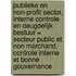 Publieke en non-profit sector, interne controle en deugdelijk bestuur = Secteur public et non marchand, controle interne et bonne gouvernance