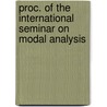 Proc. of the international seminar on modal analysis door P. Sas
