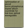 Optimization Of Pecvd Boron-phosphorus Doped Silicon Oxynitride For Low-loss Optical Waveguides door M.G. Hussein