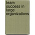 Team success in large organizations