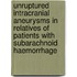 Unruptured intracranial aneurysms in relatives of patients with subarachnoid haemorrhage