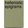 Hellenistic epigrams by M.A. Harder