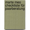 Marte Meo Checkliste für Paarberatung door M. Aarts