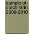 Sample Of Dutch Fadn 2009-2010