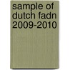Sample Of Dutch Fadn 2009-2010 door R. van der Meer
