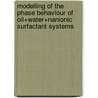 Modelling of the phase behaviour of oil+water+nanionic surfactant systems door E.S.J. Rudolph-Floter