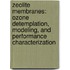 Zeolite Membranes: Ozone Detemplation, Modeling, and Performance Characterization
