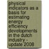 Physical indicators as a basis for estimating energy efficiency developments in the Dutch industry - update 2008