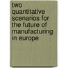 Two Quantitative Scenarios for the Future of Manufacturing in Europe door G. Verweij