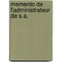 Memento de l'administrateur de S.A.