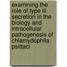 Examining The Role Of Type Iii Secretion In The Biology And Intracellular Pathogenesis Of Chlamydophila Psittaci by D. Beeckman
