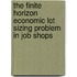 The finite horizon economic lot sizing problem in job shops