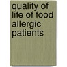 Quality of life of food allergic patients door J.L. van der Velde