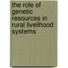 The role of genetic resources in rural livelihood systems by J. Hardon