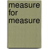 Measure for Measure door Shakespeare William Shakespeare
