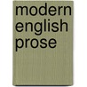 Modern English Prose door William T 1869 Brewster