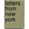 Letters from New York door Lydia Maria Francis Child