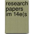 Research Papers Im 14E(S