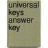 Universal Keys Answer Key