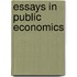 Essays In Public Economics