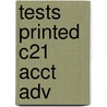Tests Printed C21 Acct Adv door Gilbertson