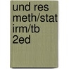 Und Res Meth/Stat Irm/Tb 2Ed by Heiman