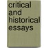 Critical And Historical Essays