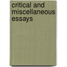 Critical and Miscellaneous Essays by Thomas Carlyle