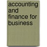 Accounting and Finance for Business door Mahmoud Al-Kilani