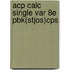 Acp Calc Single Var 8e Pbk(stjos)cps