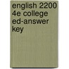 English 2200 4E College Ed-Answer Key by Blumenthal