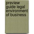 Preview Guide Legal Environment of Business