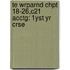Te Wrparnd Chpt 18-26,C21 Acctg: 1Yst Yr Crse