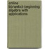Online Bb/Webct-Beginning Algebra with Applications