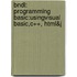 Bndl: Programming Basic:Usingvisual Basic,C++, Html&J