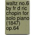 Waltz No.6 by Fr D Ric Chopin for Solo Piano (1847) Op.64