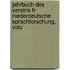 Jahrbuch Des Vereins Fr Niederdeutsche Sprachforschung, Volu