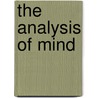 The Analysis of Mind by Bertrand Russell