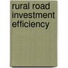 Rural Road Investment Efficiency by World Bank