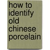 How To Identify Old Chinese Porcelain door Onbekend
