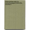 Erkenntnisse Des K.K. Verwaltungsgerichtshofes, Volume 5 door Onbekend
