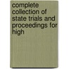 Complete Collection of State Trials and Proceedings for High door Onbekend