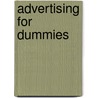Advertising For Dummies door Onbekend