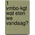 1 vmbo-kgt Wat eten we vandaag?